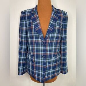 Daniel Cremieux Blue Plaid Blazer